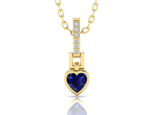 Blue Heart Necklace - DONYDO JEWELRY - BLUE HEART COLLECTION;NECKLACE