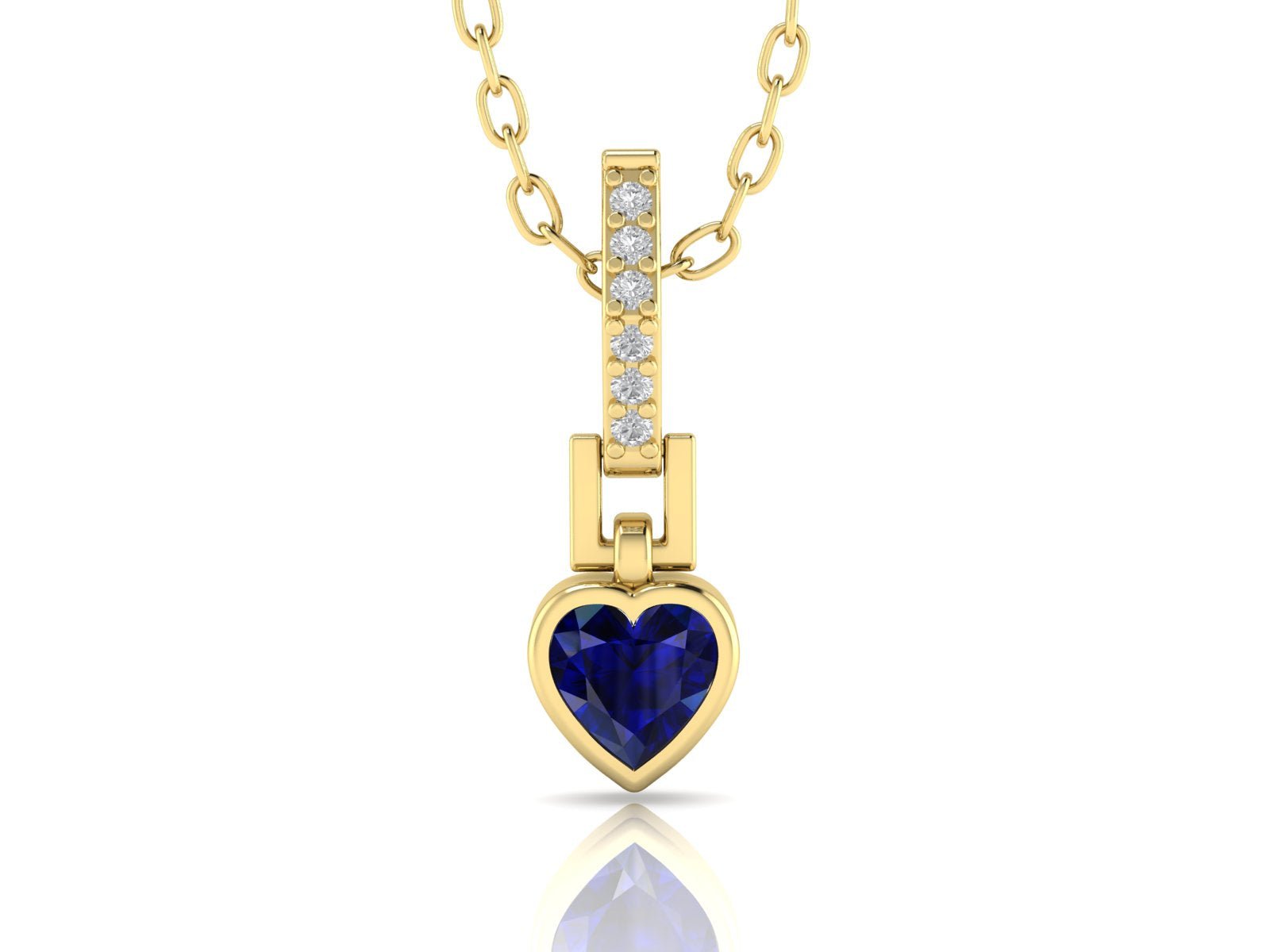 Blue Heart Necklace - DONYDO JEWELRY - BLUE HEART COLLECTION;NECKLACE