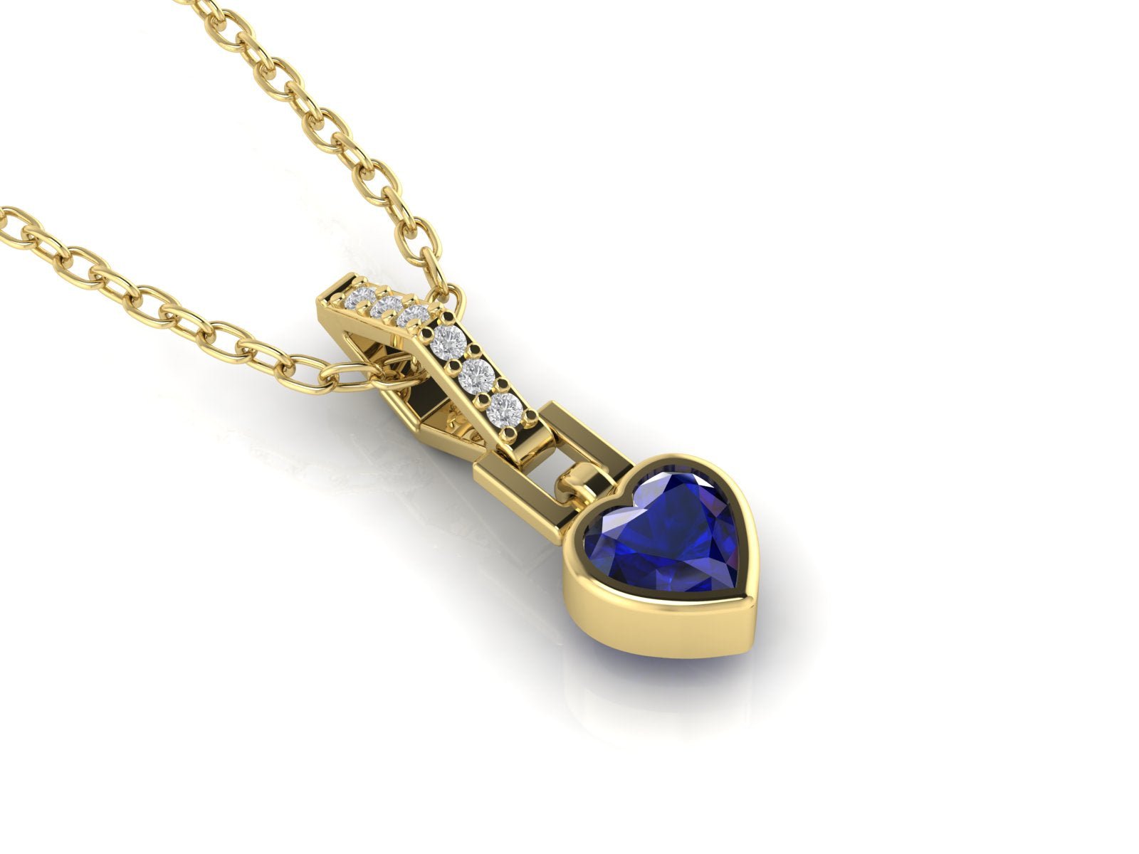 Blue Heart Necklace - DONYDO JEWELRY - BLUE HEART COLLECTION;NECKLACE