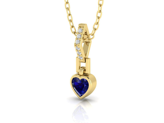 Blue Heart Necklace - DONYDO JEWELRY - single_line_text_field