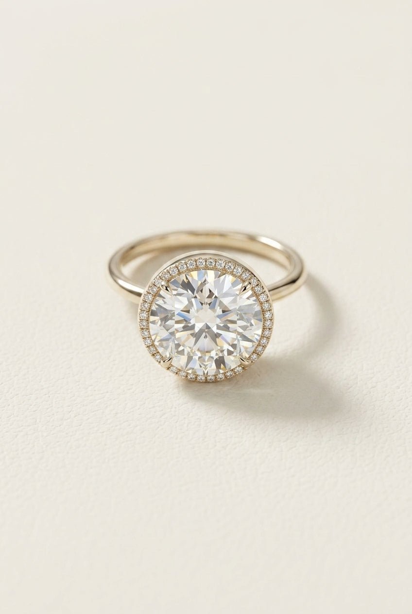 Core Ring — 4 CT VVS E Lab Diamond Halo - DONYDO JEWELRY - 