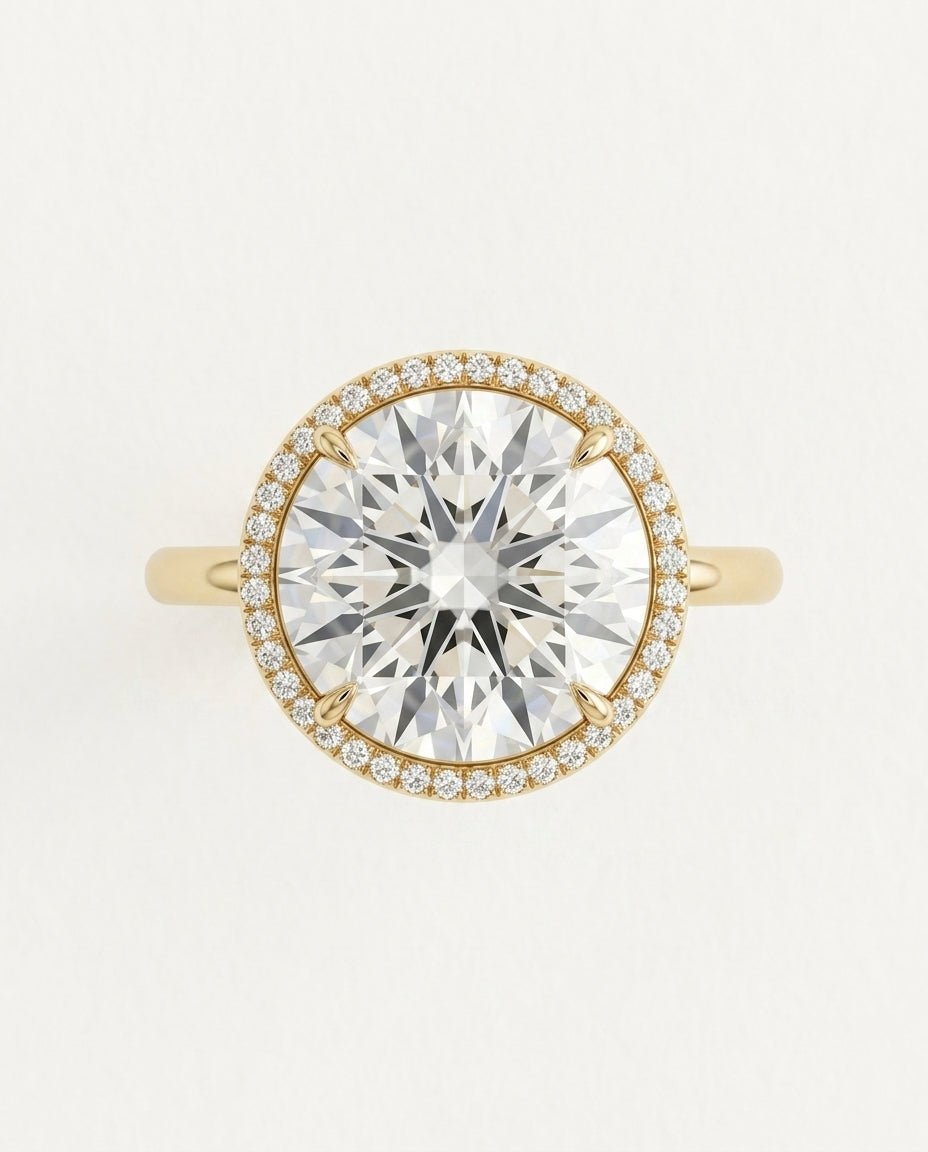 Core Ring — 4 CT VVS E Lab Diamond Halo - DONYDO JEWELRY - 