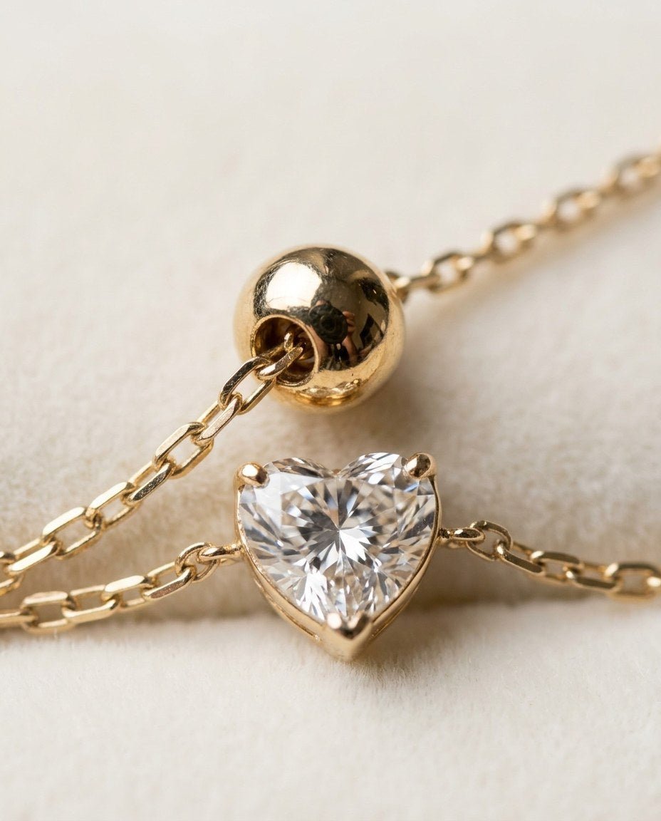 D by DONYDO Align Heart Diamond Ring – 18K Yellow Gold - DONYDO JEWELRY-ring