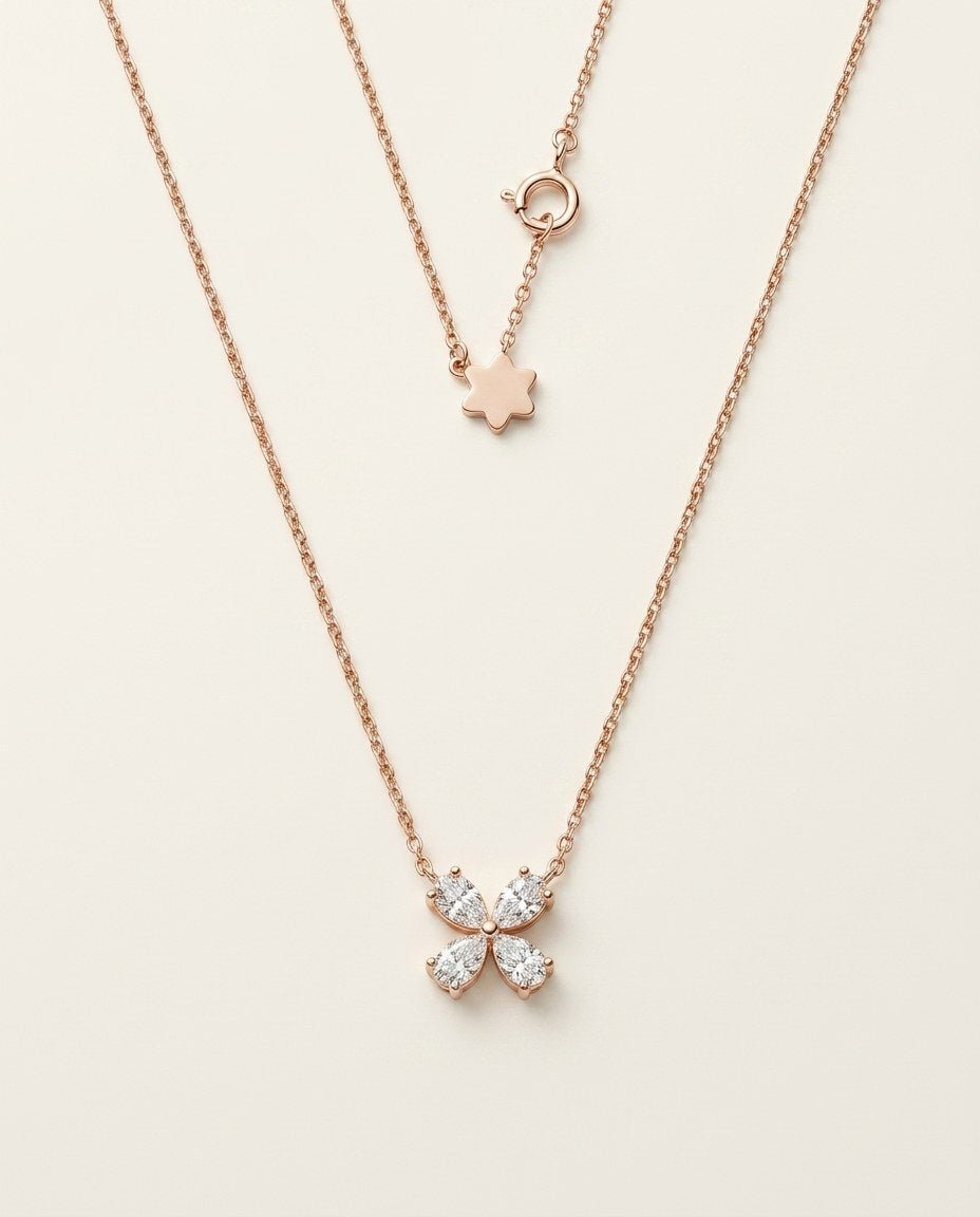 D by DONYDO Bloom Diamond Pendant – 18K Rose Gold - DONYDO JEWELRY-pendant