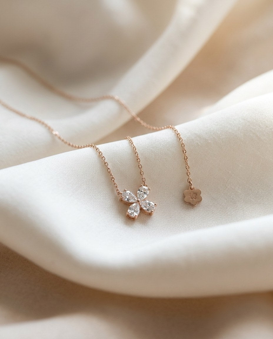 D by DONYDO Bloom Diamond Pendant – 18K Rose Gold - DONYDO JEWELRY-pendant