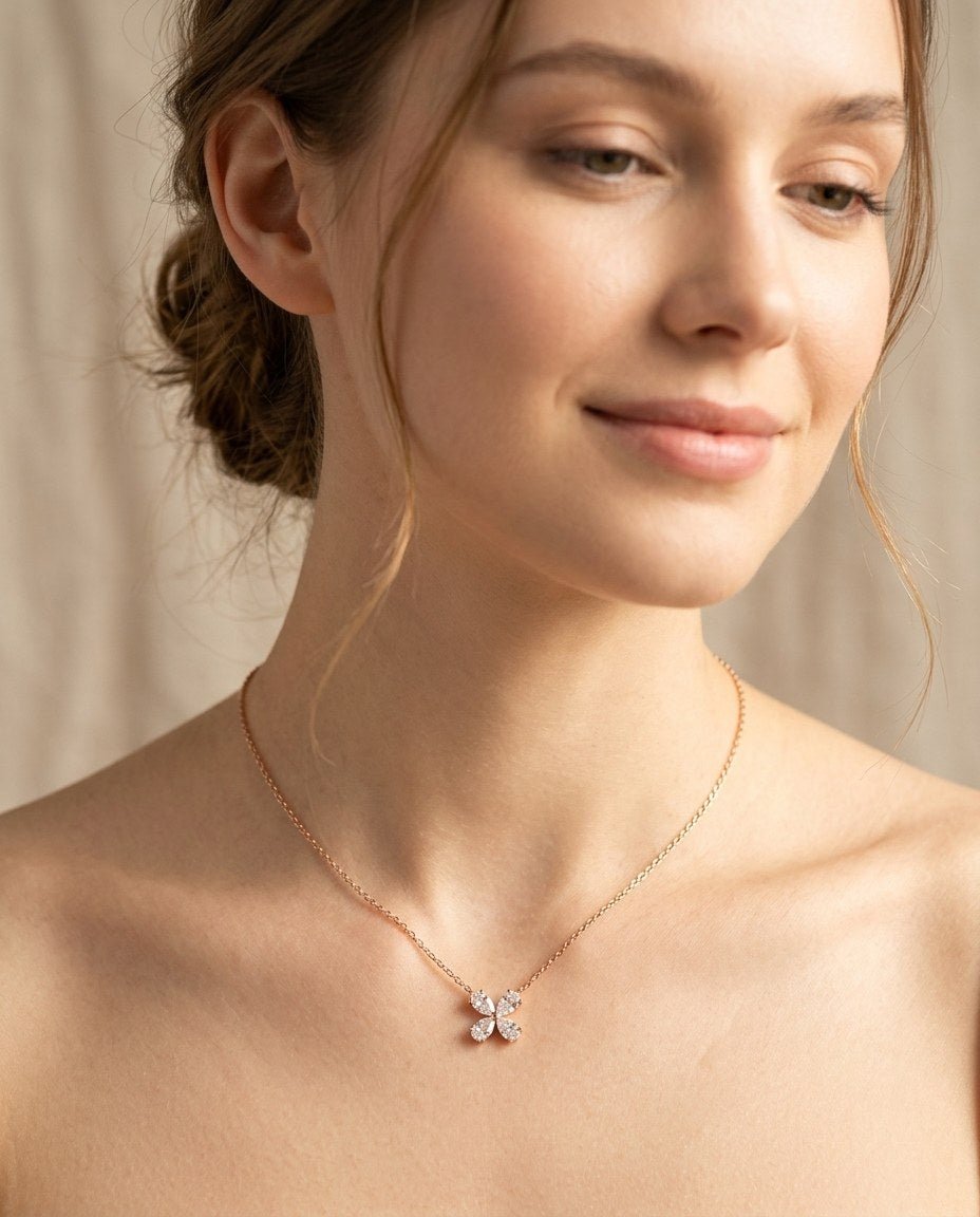 D by DONYDO Bloom Diamond Pendant – 18K Rose Gold - DONYDO JEWELRY-pendant