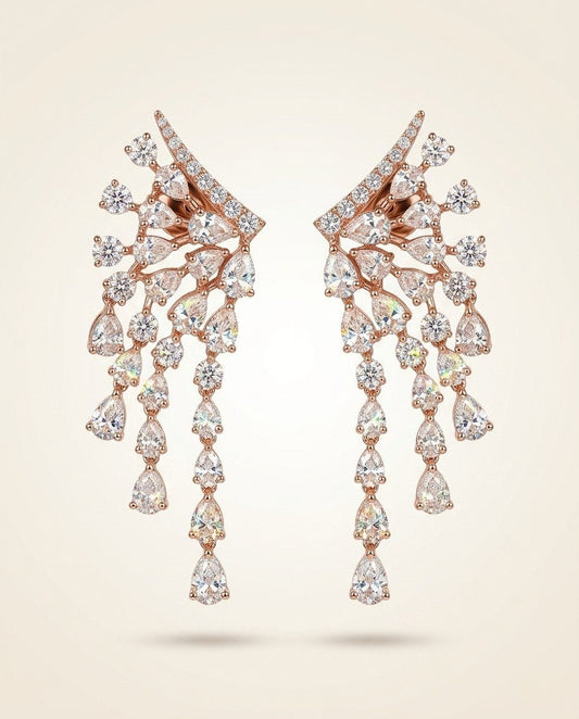 D by DONYDO Celestial Cascade Earrings – 18K Rose Gold - DONYDO JEWELRY-earring