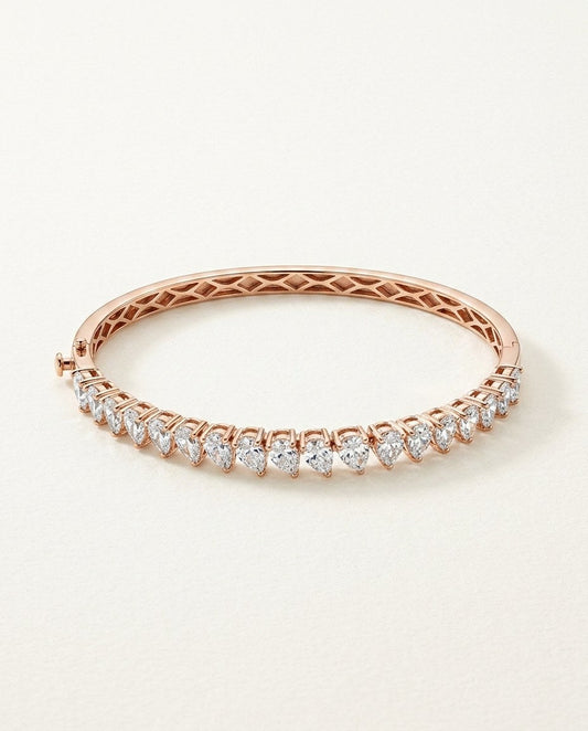 D by DONYDO Diamond Bangle – 18K Rose Gold - DONYDO JEWELRY-bracelet