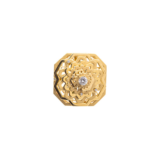 Aurora Gold Ring with Diamond Accents
