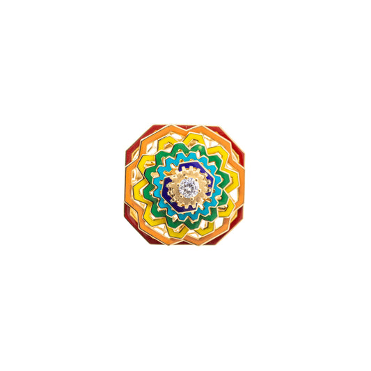 Aurora Gold Ring in Enamel