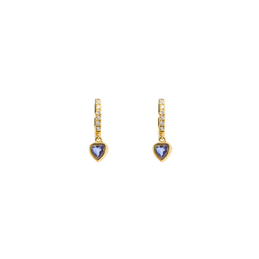 Blue Heart Earrings