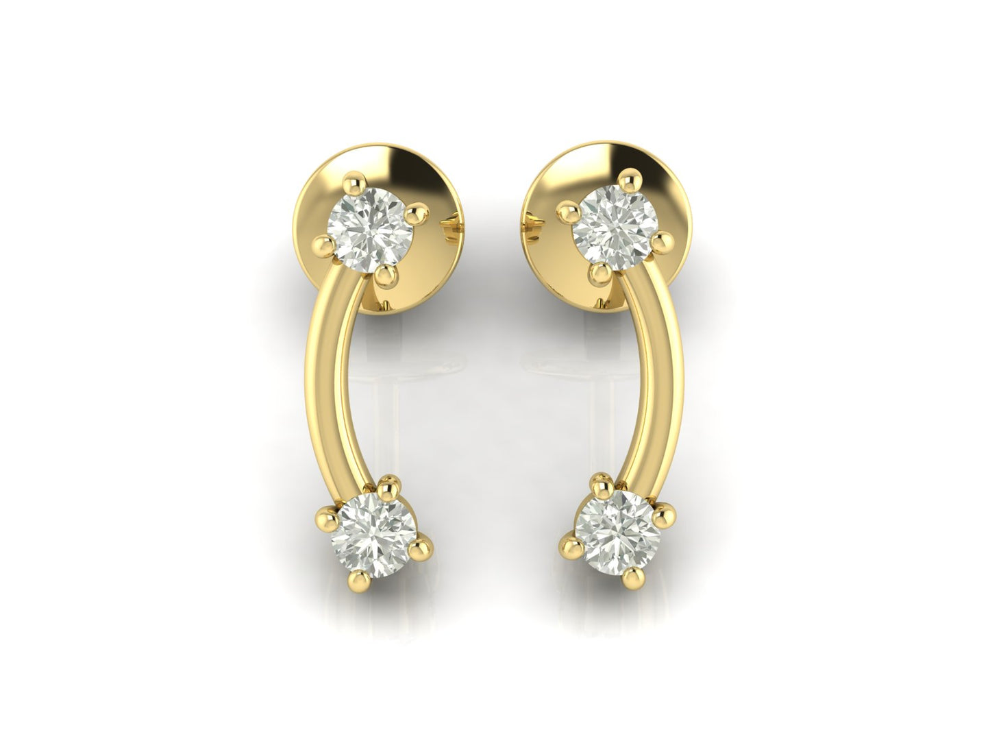 2 Stars Diamonds Stud