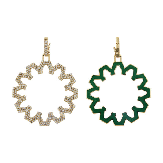 Grace Pendant 30 mm – Diamonds & Enamel - DONYDO JEWELRY - single_line_text_field