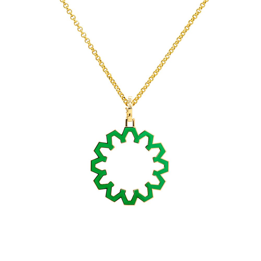 GRACE Pendant 30 mm – Diamonds & Enamel - DONYDO JEWELRY - AURA COLLECTION;PENDANT