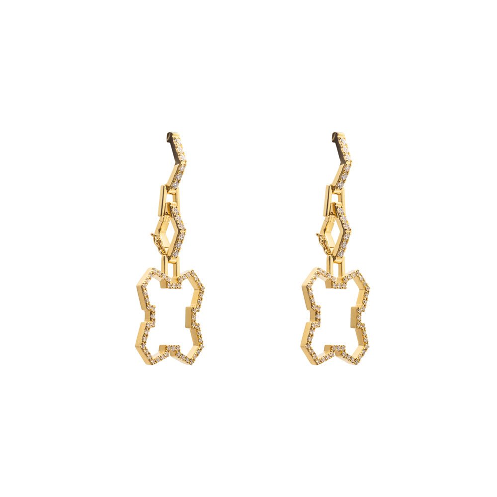 Grounded Aura Charm | 18K Gold Diamond Enamel Earring or Pendant by Donydo - DONYDO JEWELRY - AURA COLLECTION;EARRINGS