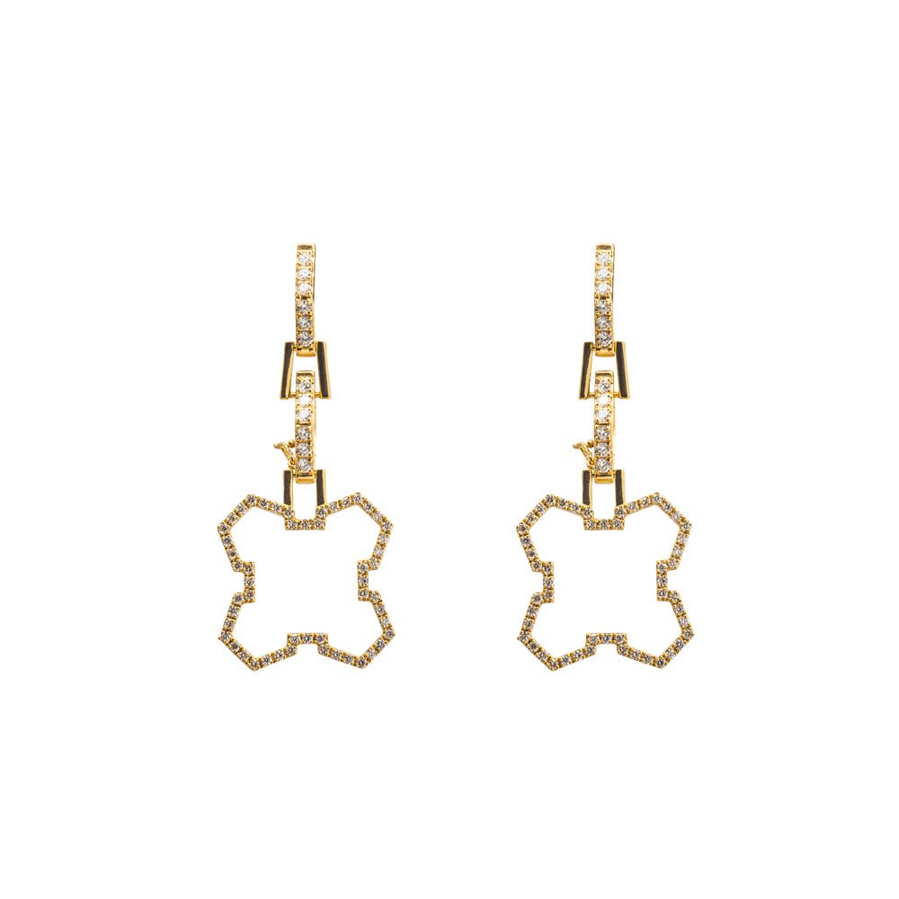 Grounded Aura Charm | 18K Gold Diamond Enamel Earring or Pendant by Donydo - DONYDO JEWELRY - AURA COLLECTION;EARRINGS