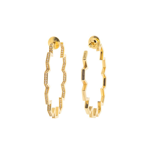 Halo Aura Point Hoop Earrings with Full Diamonds - DONYDO JEWELRY - AURA COLLECTION;EARRINGS