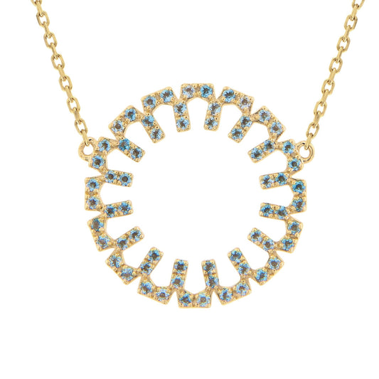 Marea Clarity Necklace – London Blue Topaz & 18kt Gold - DONYDO JEWELRY - single_line_text_field