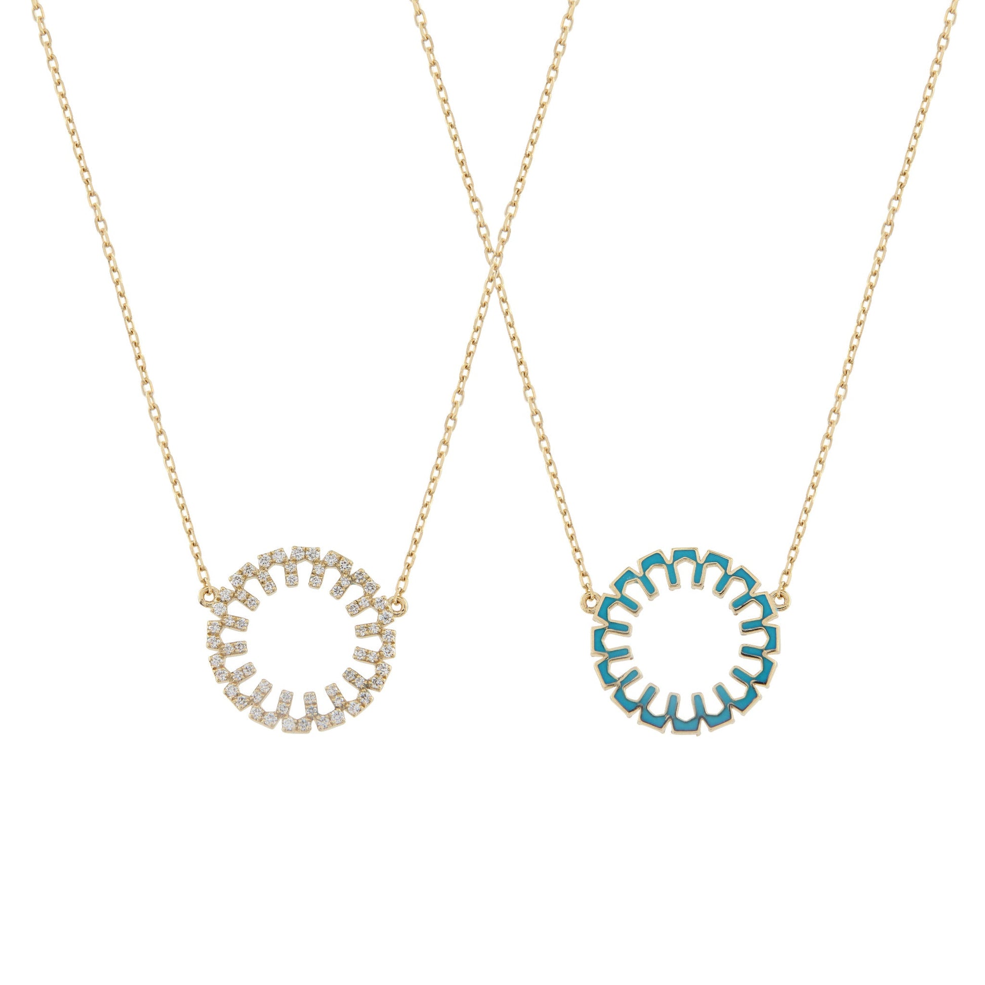 Marea Clarity Necklace – London Blue Topaz & 18kt Gold - DONYDO JEWELRY - AURA COLLECTION;NECKLACE