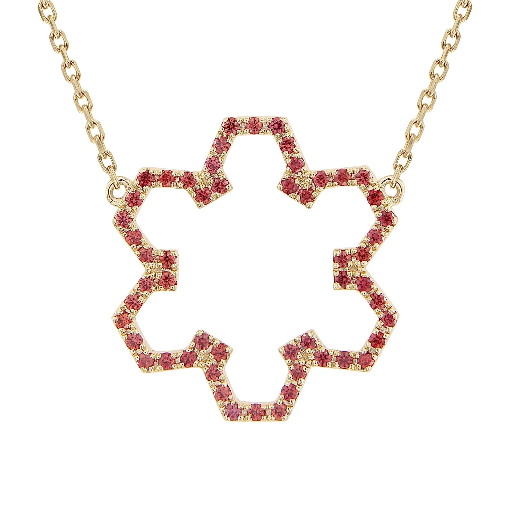 Marea Flow Necklace – Orange Sapphire & 18kt Gold - DONYDO JEWELRY - single_line_text_field
