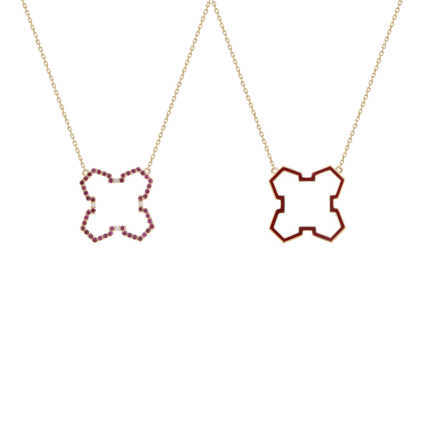 Marea Grounded Necklace – Ruby & 18kt Gold - DONYDO JEWELRY - DONYDO NECKLACE