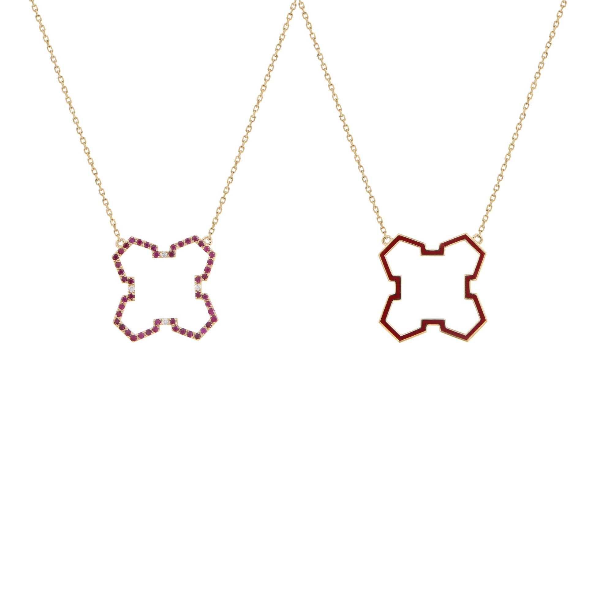 Marea Grounded Necklace – Ruby & 18kt Gold - DONYDO JEWELRY - DONYDO NECKLACE