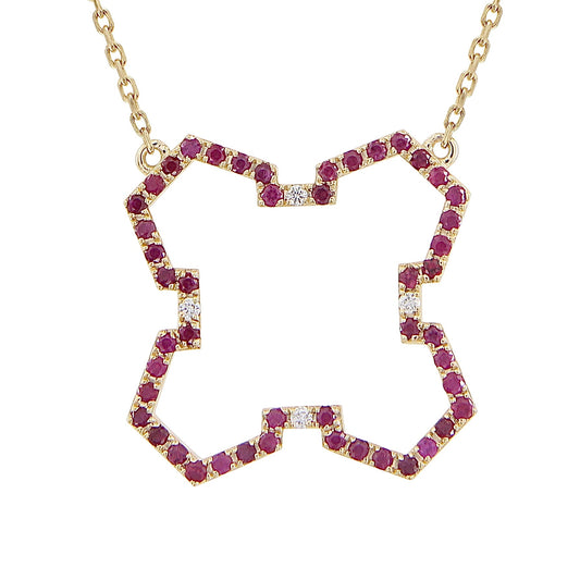 Marea Grounded Necklace – Ruby & 18kt Gold - DONYDO JEWELRY - DONYDO NECKLACE