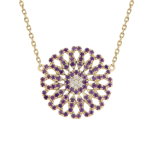 Marea Pure Necklace – Amethyst & 18kt Gold - DONYDO JEWELRY - 