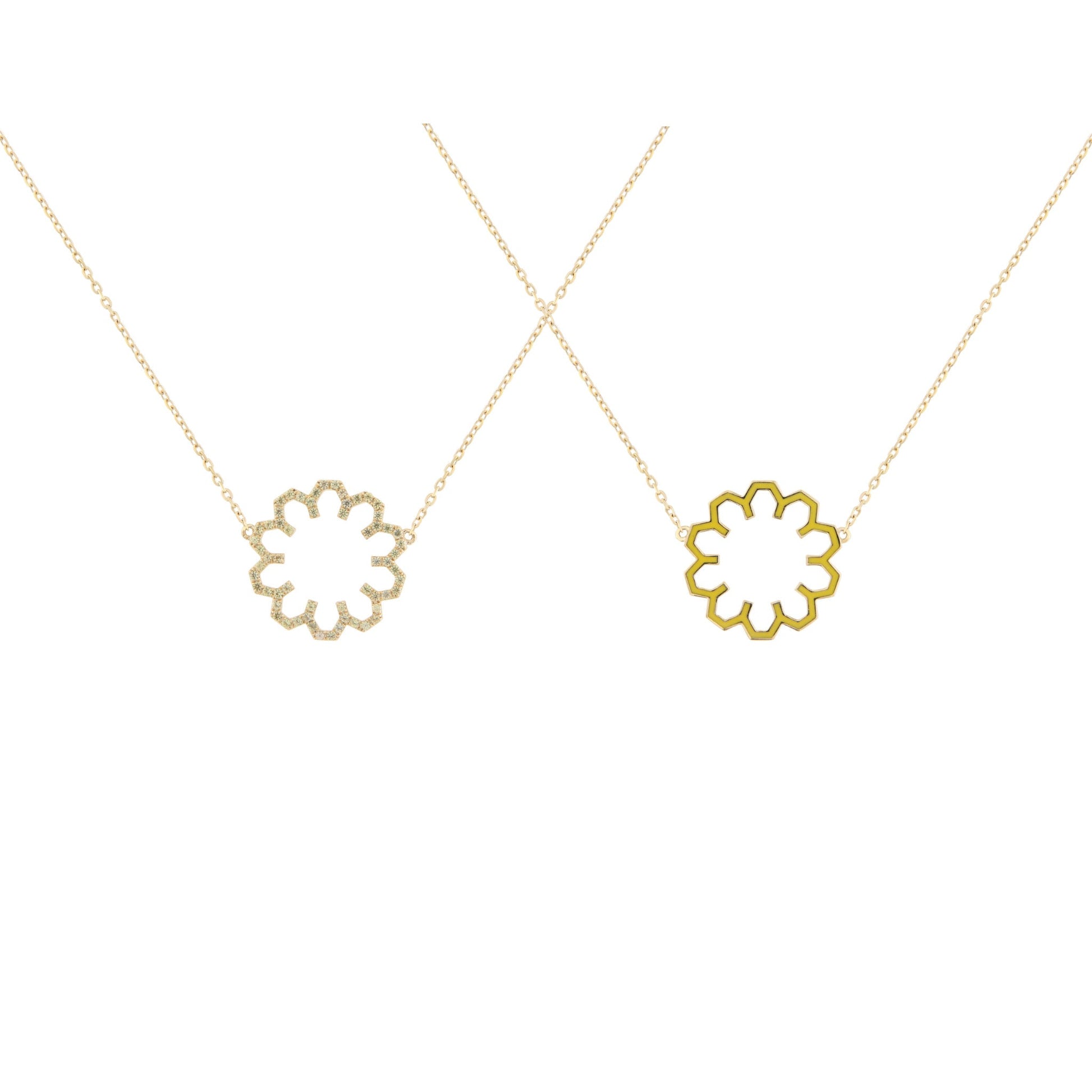Marea Shine Necklace – Yellow Sapphire & 18kt Gold - DONYDO JEWELRY - AURA COLLECTION;NECKLACE