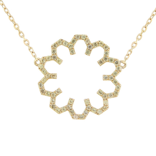 Marea Shine Necklace – Yellow Sapphire & 18kt Gold - DONYDO JEWELRY - AURA COLLECTION;NECKLACE