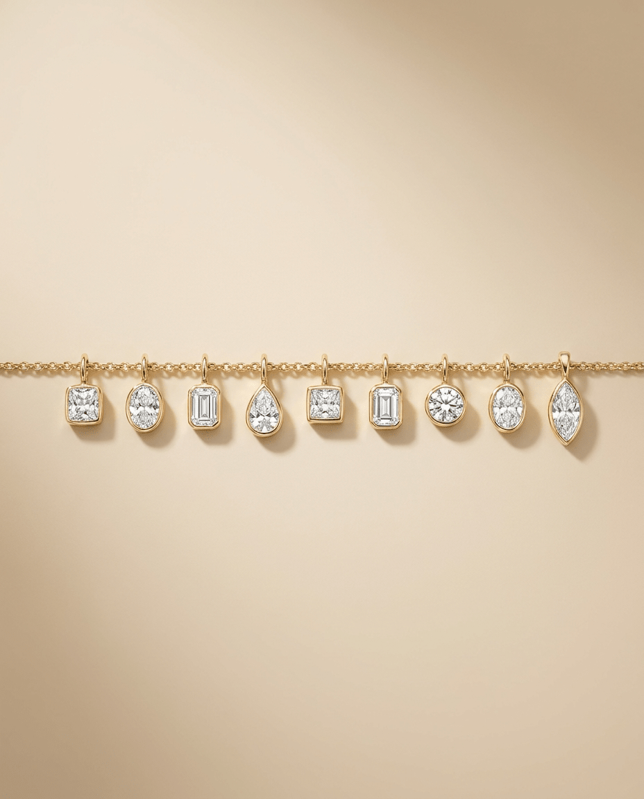 Multi - Shape Diamond Pendant – Designed Around Your Shape - DONYDO JEWELRY - Pendant