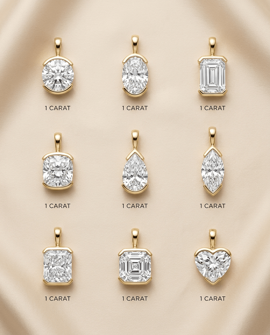 Multi - Shape Diamond Pendant – Designed Around Your Shape - DONYDO JEWELRY - Pendant