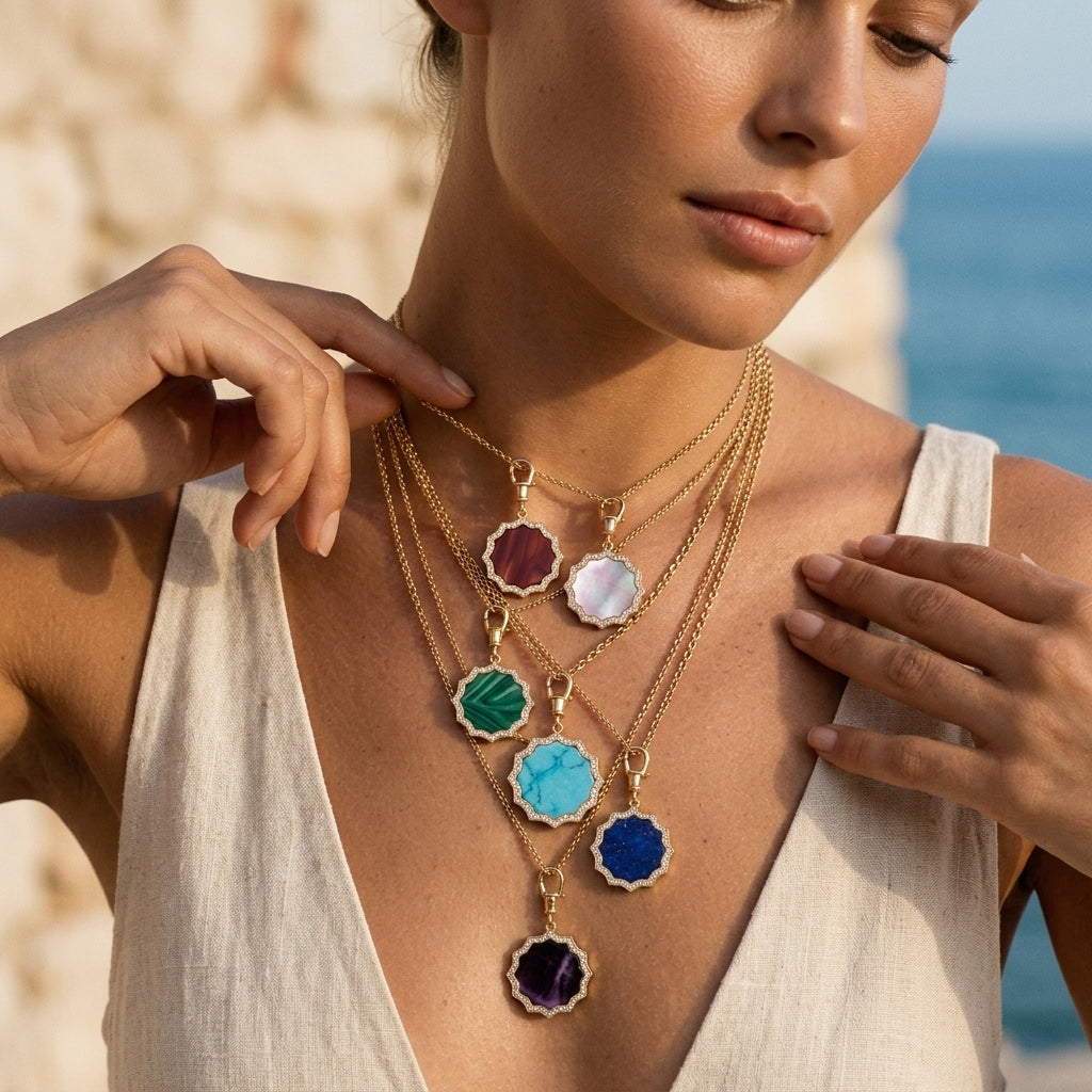 ORA 16 Interchangeable Energy Medallion Necklace