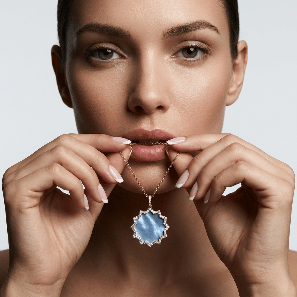 ORA 30 Interchangeable Pendant – 14K Gold, VS Lab-Grown Diamonds & Mother-of-Pearl - DONYDO JEWELRY-Pendant